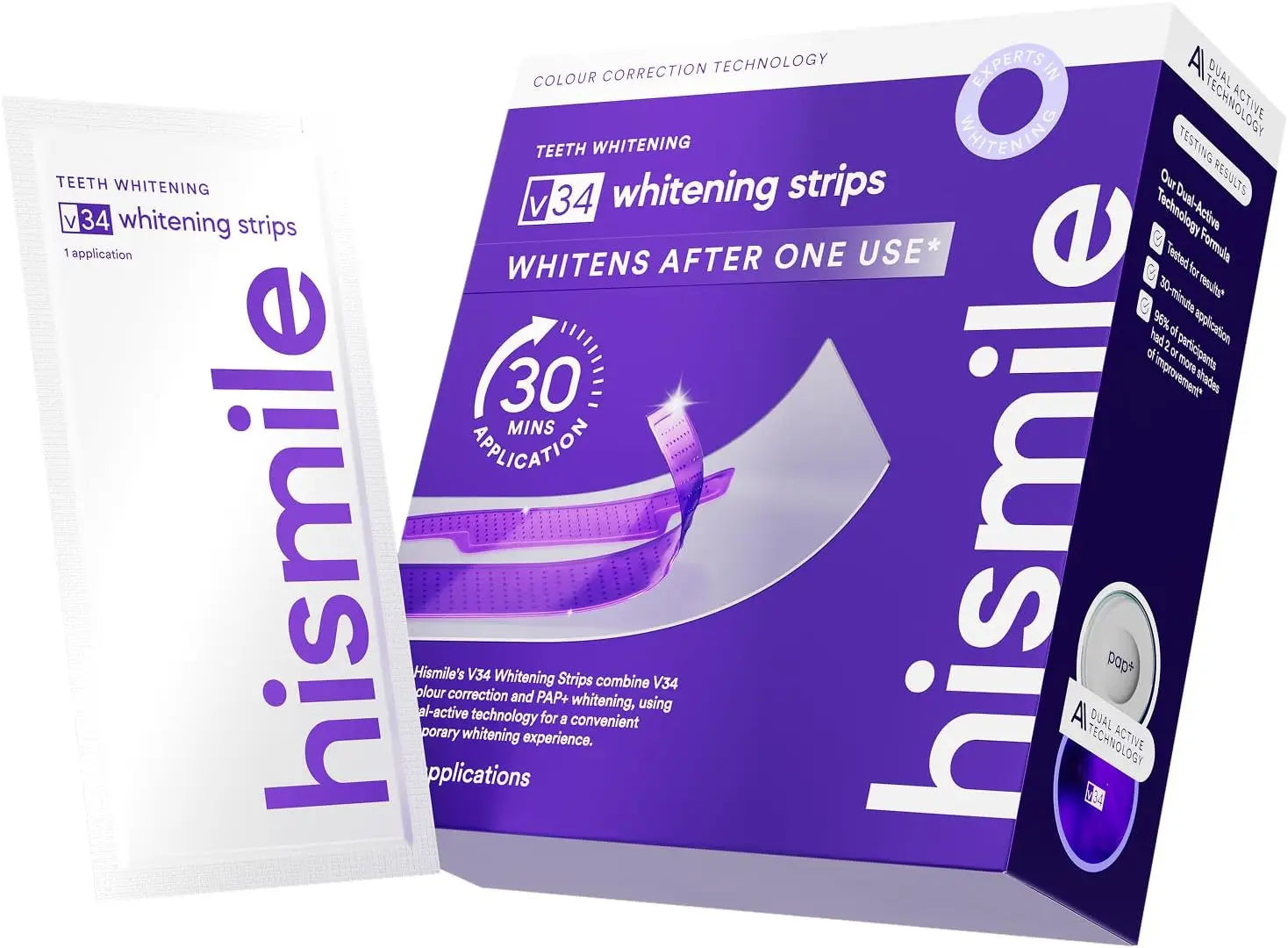 Purple Color-Correcting Teeth Whitening Strips