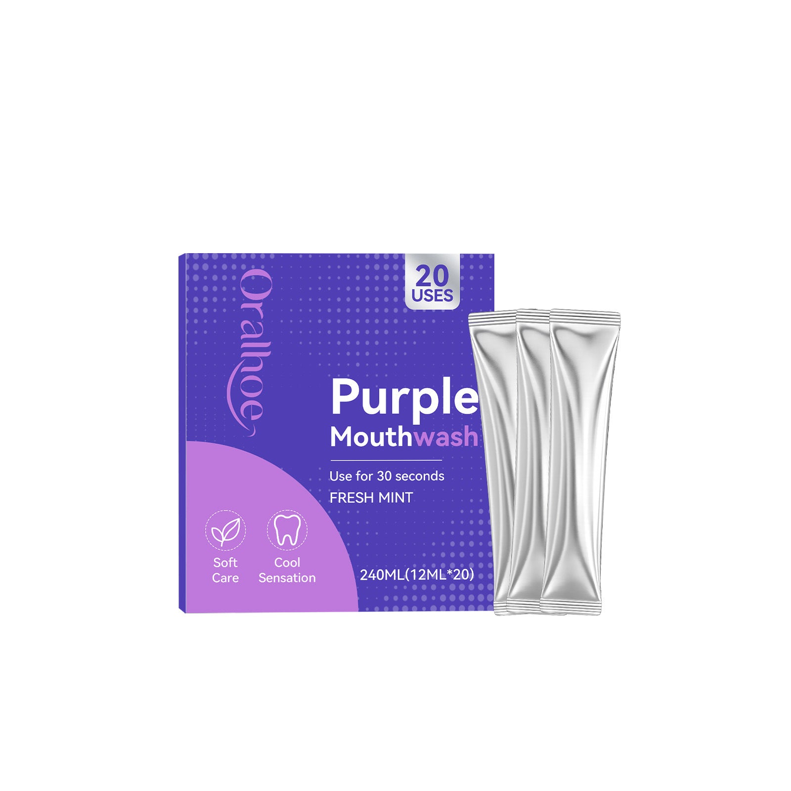 Purple Fresh Portable Mouthwash Strips
